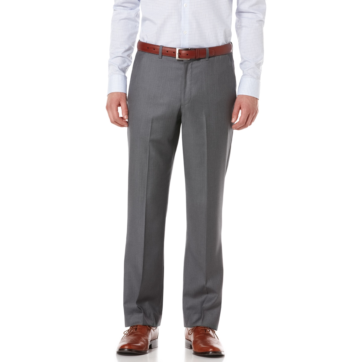 Perry Ellis Portfolio Mens Luxe Elite Modern Fit Solid Herringbone Pants