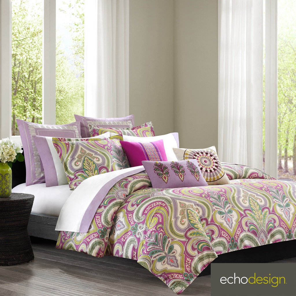 Shop Echo Design Vineyard Paisley Cotton 3 Piece Duvet Cover Set