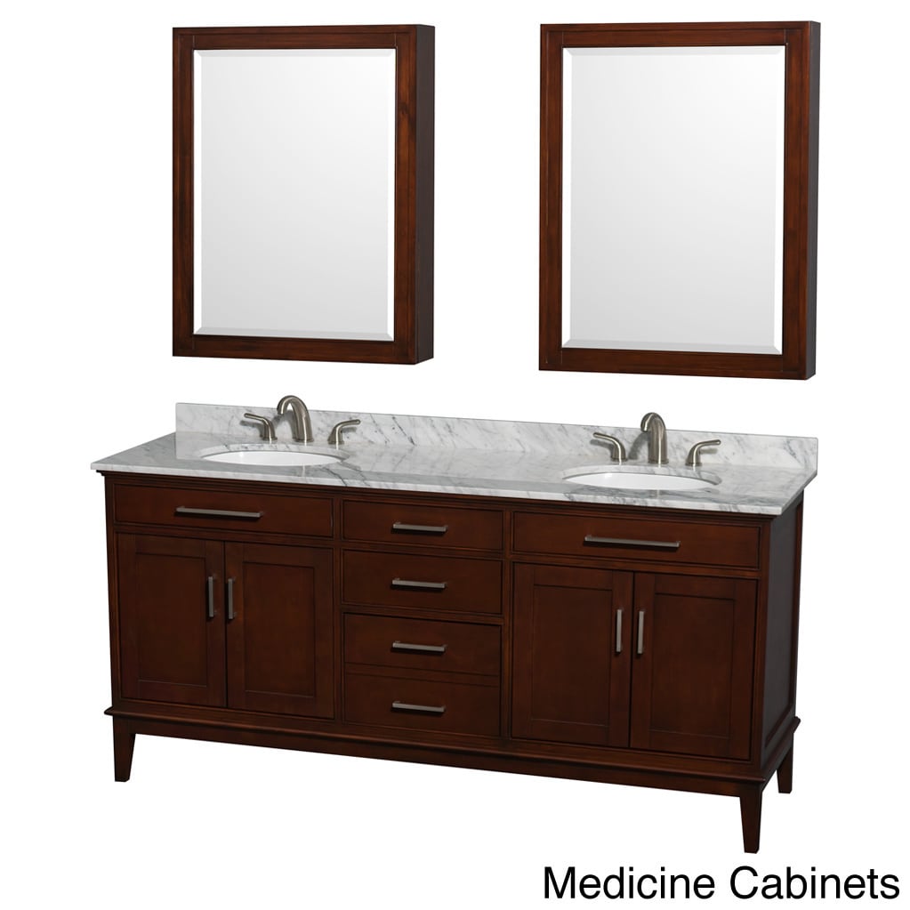 Wyndham Collection Wyndham Collection Hatton 72 inch Dark Chestnut Double Vanity Brown Size Double Vanities