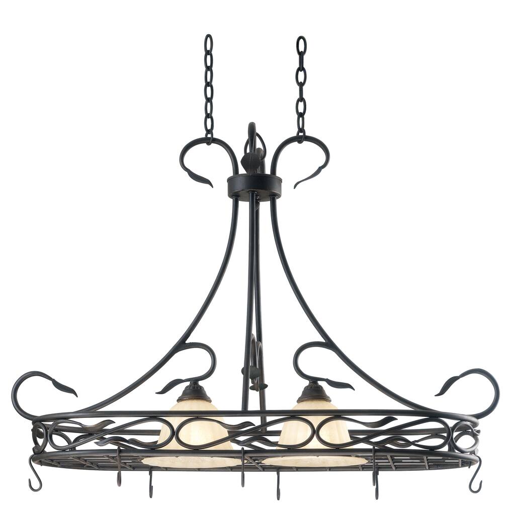 Abilene 2-light Bronze Pot Rack