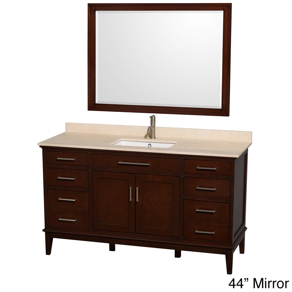 Wyndham Collection Hatton Dark Chestnut 60 inch Single sink Bathroom Vanity