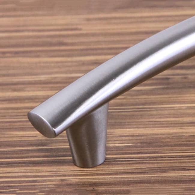 Contemporary Brushed Nickel 6.5-inch Round Arch Cabinet Bar Pull Handles (Case of 25)