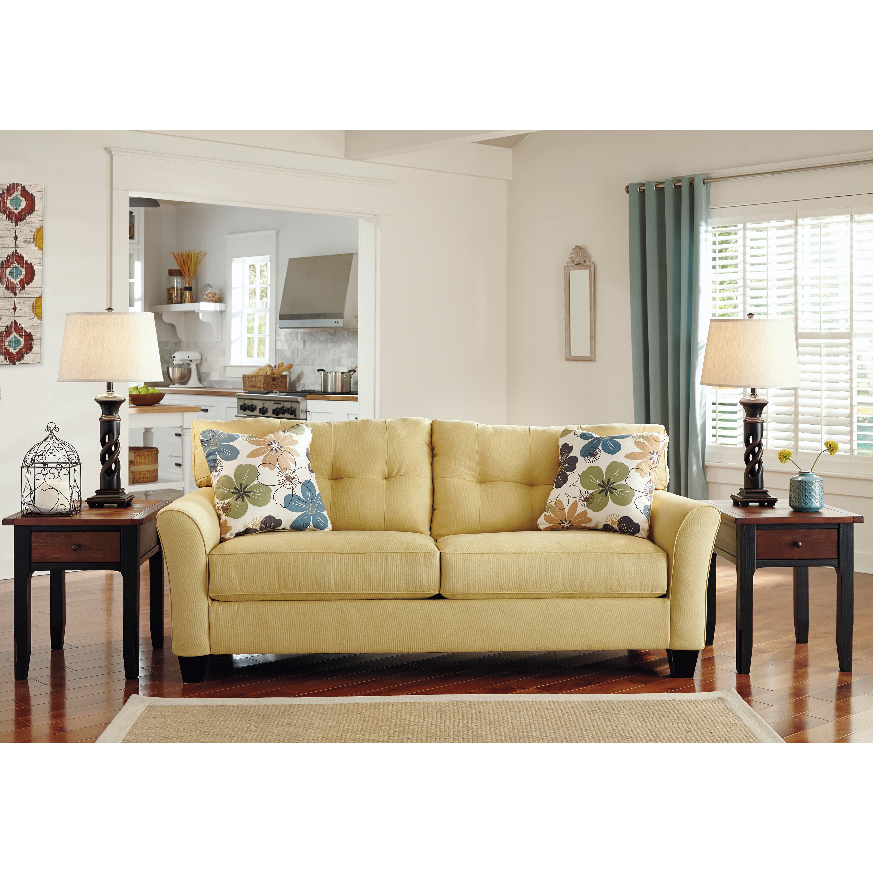 Shop Signature Design By Ashley Kylee Goldenrod Contemporary Sofa