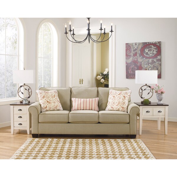 Signature Design by Ashley Lucretia Sand Vintage Casual Sofa and Accent