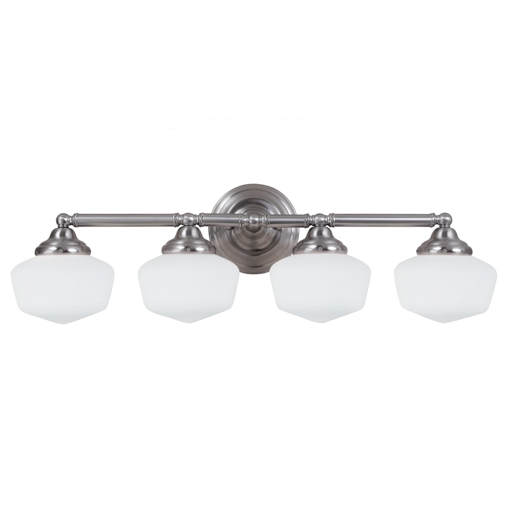 Academy 4 light Fluorescent Brushed Nickel Wall/ Bath Vanity Fixture