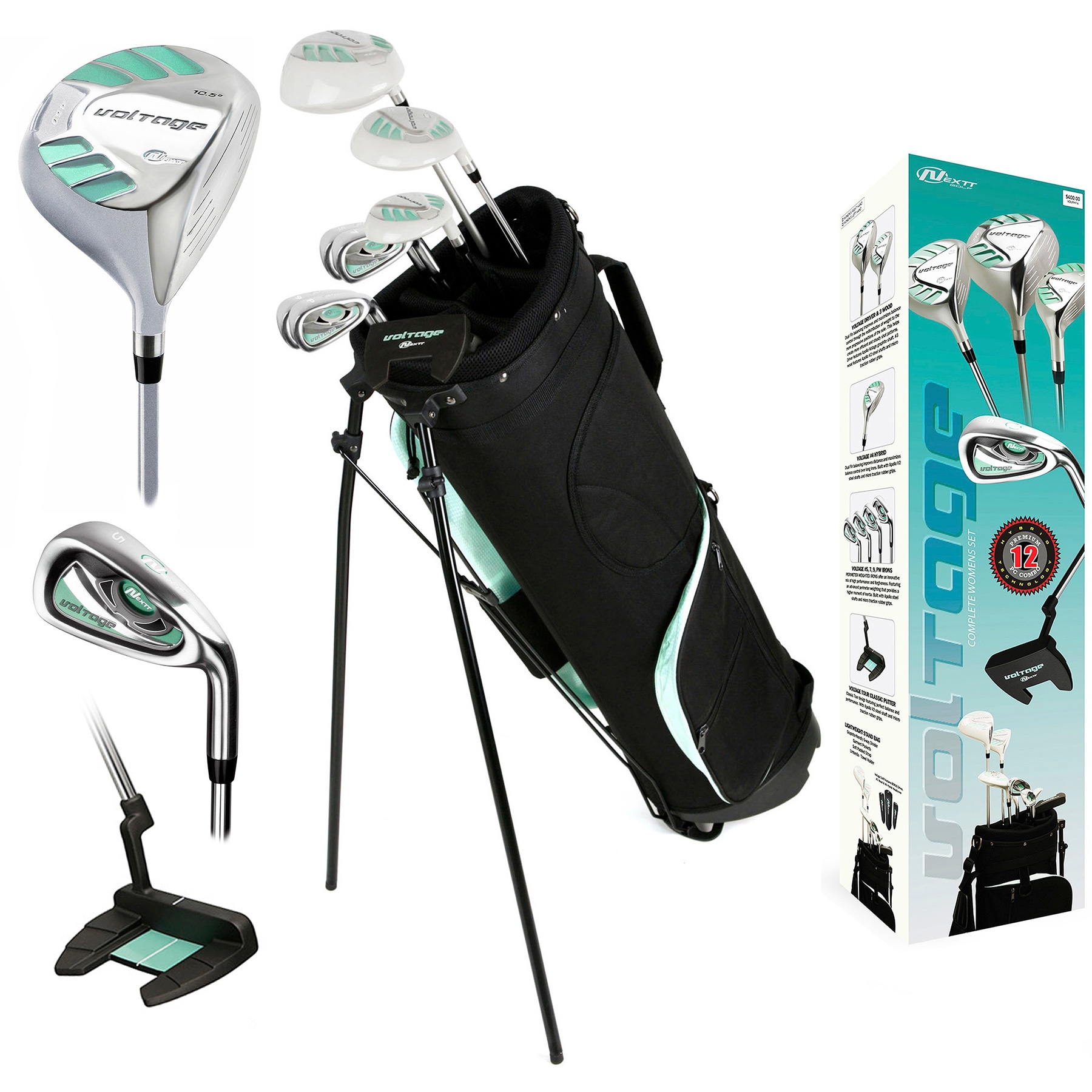 Nextt Golf Voltage 12 Piece Ladies Right Hand Bag And Club Set