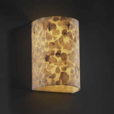 Justice Design Alabaster Rocks 2-light (No Metal) Large Wall Sconce