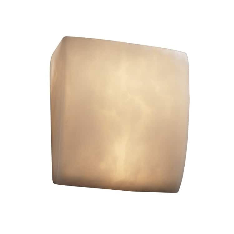 Justice Design Clouds 2-light ADA (No Metal) Wall Sconce, Square Clouds Shade