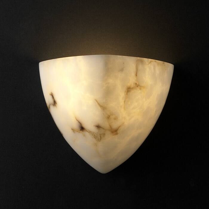 Porch & Den Hicrest Faux Alabaster Shade 1-light Wall Sconce