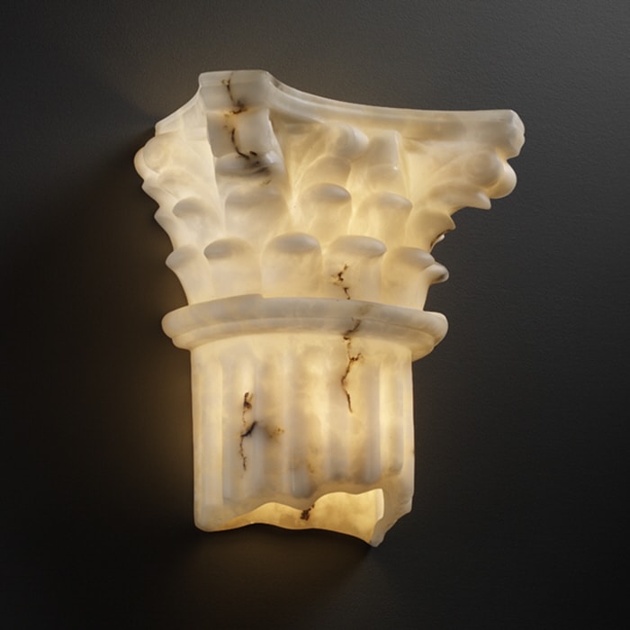 Corinthian Column 2 light Wall Sconce