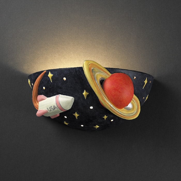 Kids Room Collection 1 light Rocket Ship Wall Sconce