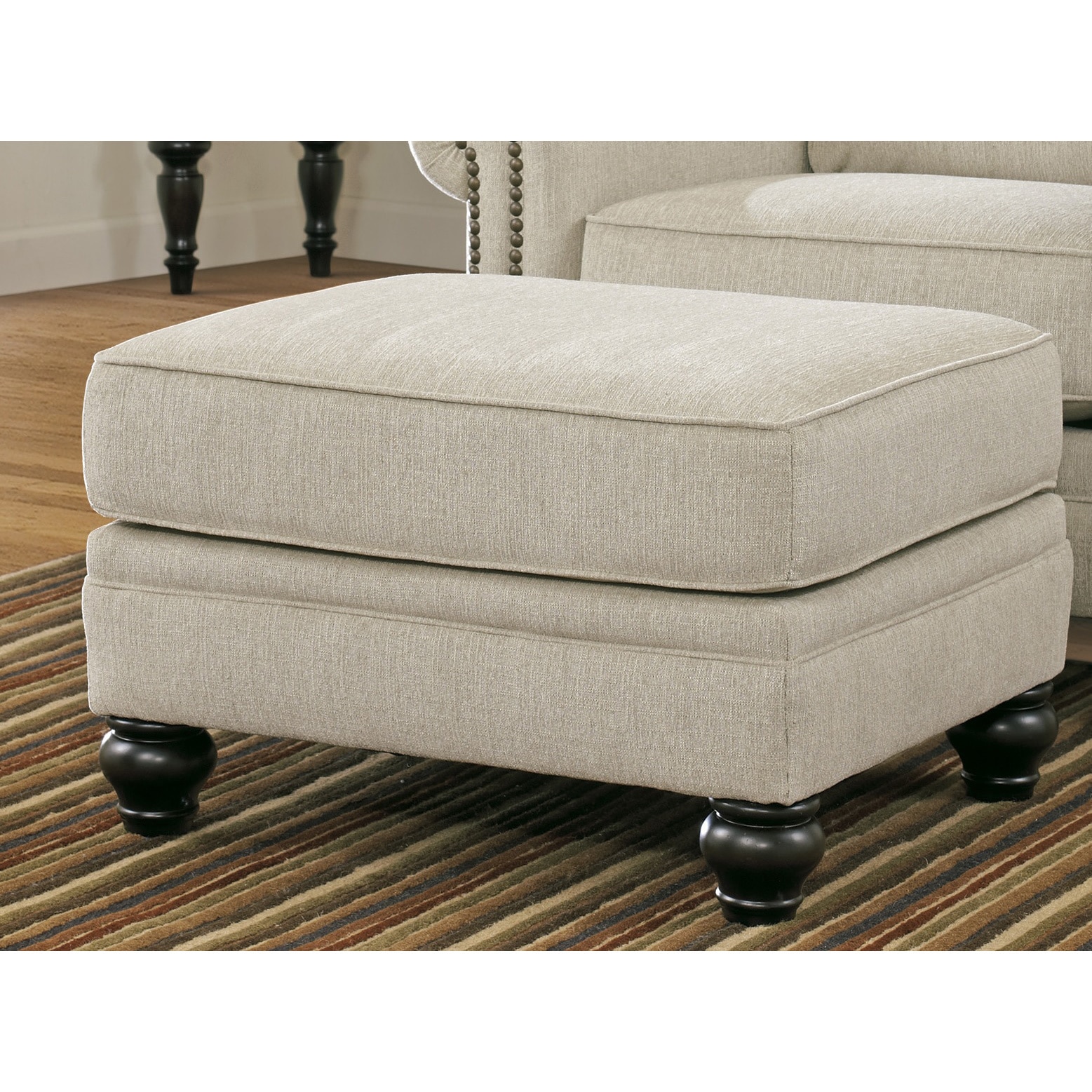 Signature Design By Ashley Milari Linen Ottoman