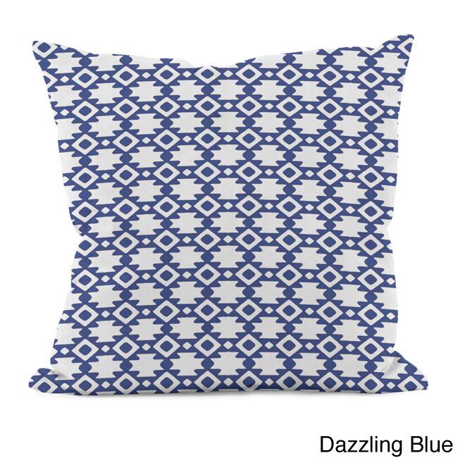 20 x 20-inch Geometric Decorative Throw Pillow - Dazzling Blue