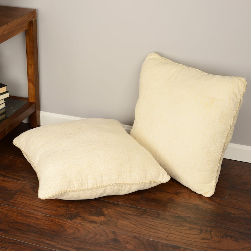 Blazing Needles 25-inch Chenille Floor Pillow (Set of 2)