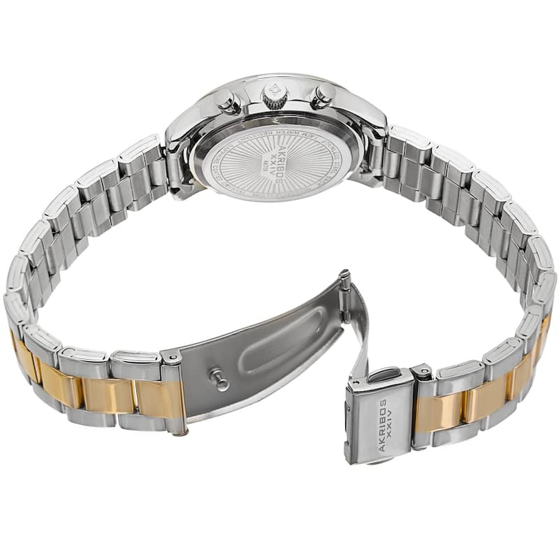 Akribos XXIV Women's Swiss Quartz Multifunction Two-Tone Bracelet Watch