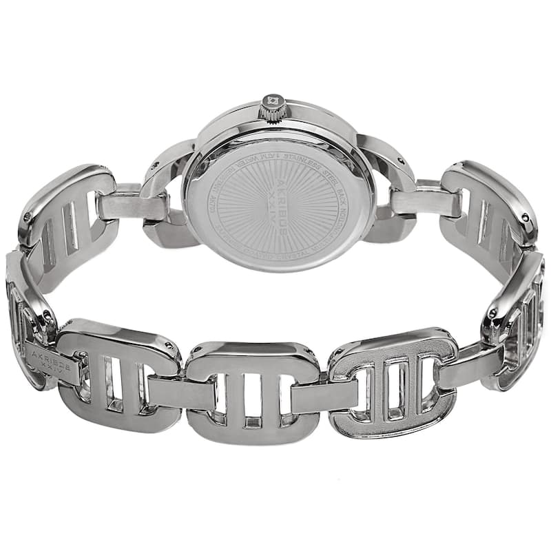 Akribos XXIV Women's Quartz Multifunction Link Silver-Tone Bracelet Watch