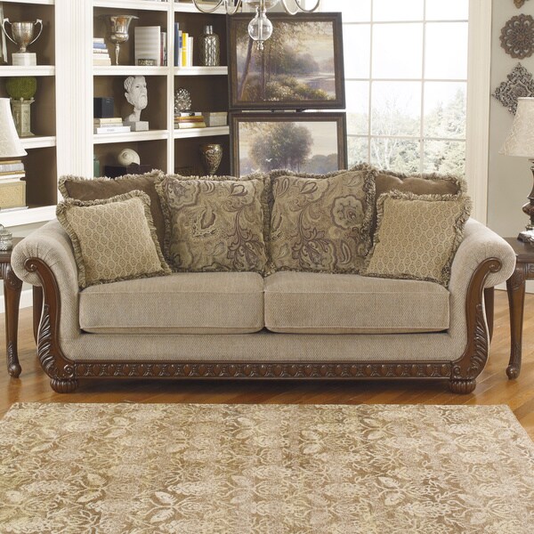 Shop Signature Design by Ashley Gracie-Anne Barley Sofa - Overstock ...