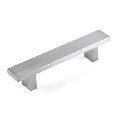 Contemporary 6-inch Rectangular Design Brushed Nickel Finish Cabinet Bar Pulls (Case of 25)