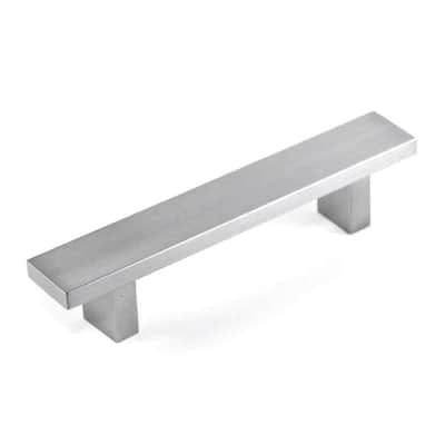 Contemporary Brushed Nickel 6-inch Rectangular Cabinet Bar Pull Handles (Set of 10)