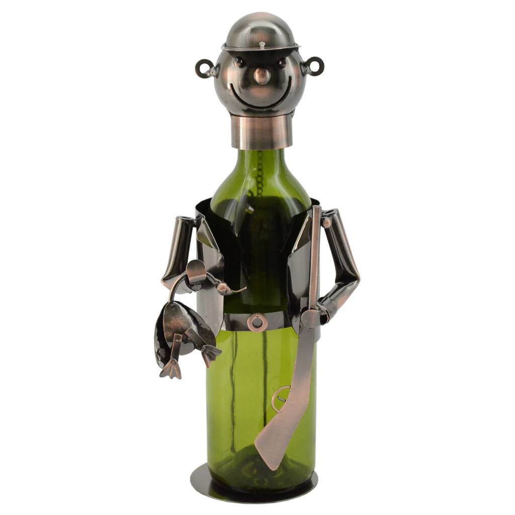 WineBodies Hunter in Bronze Metal Wine Bottle Holder