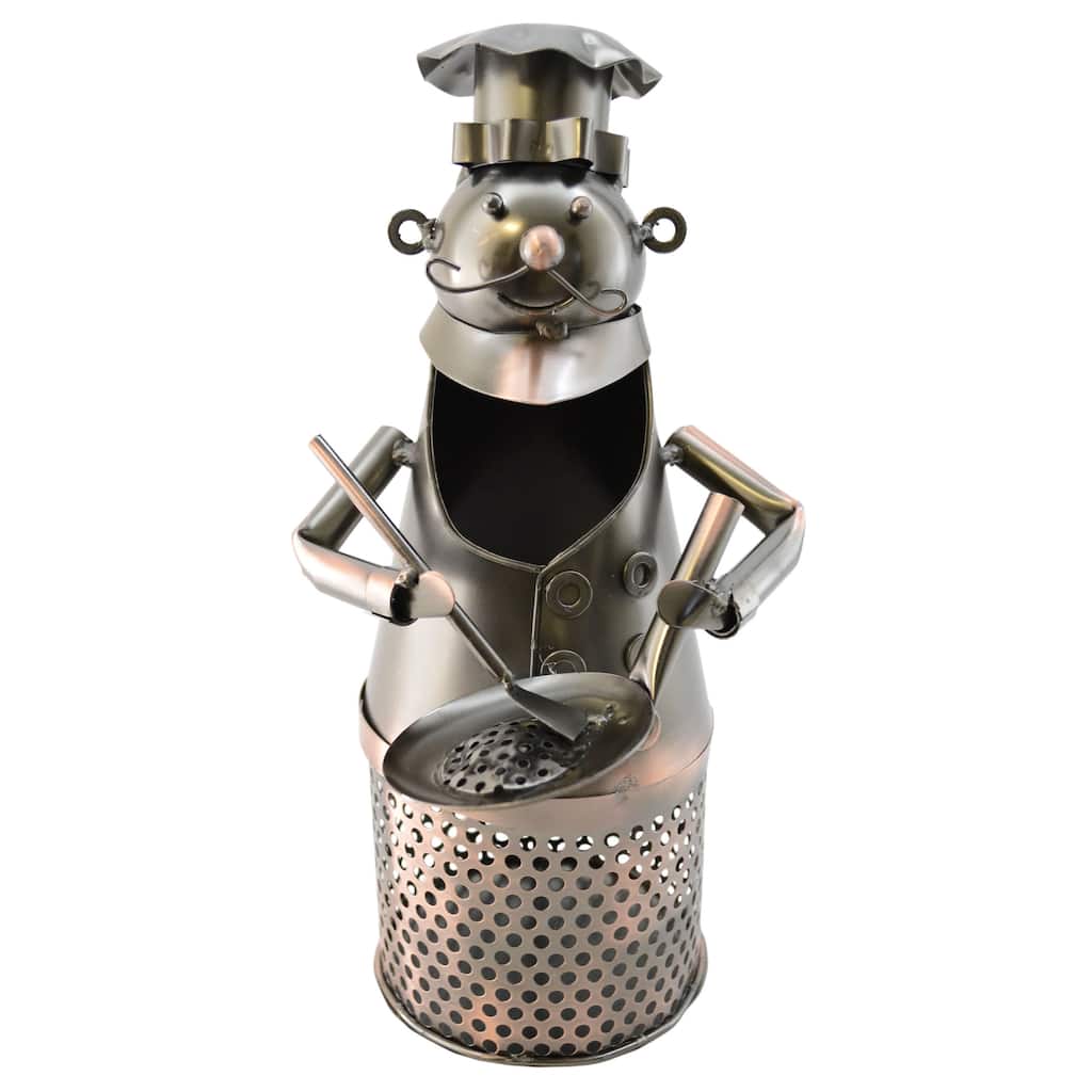 WineBodies Chef in Bronze Metal Cork Holder