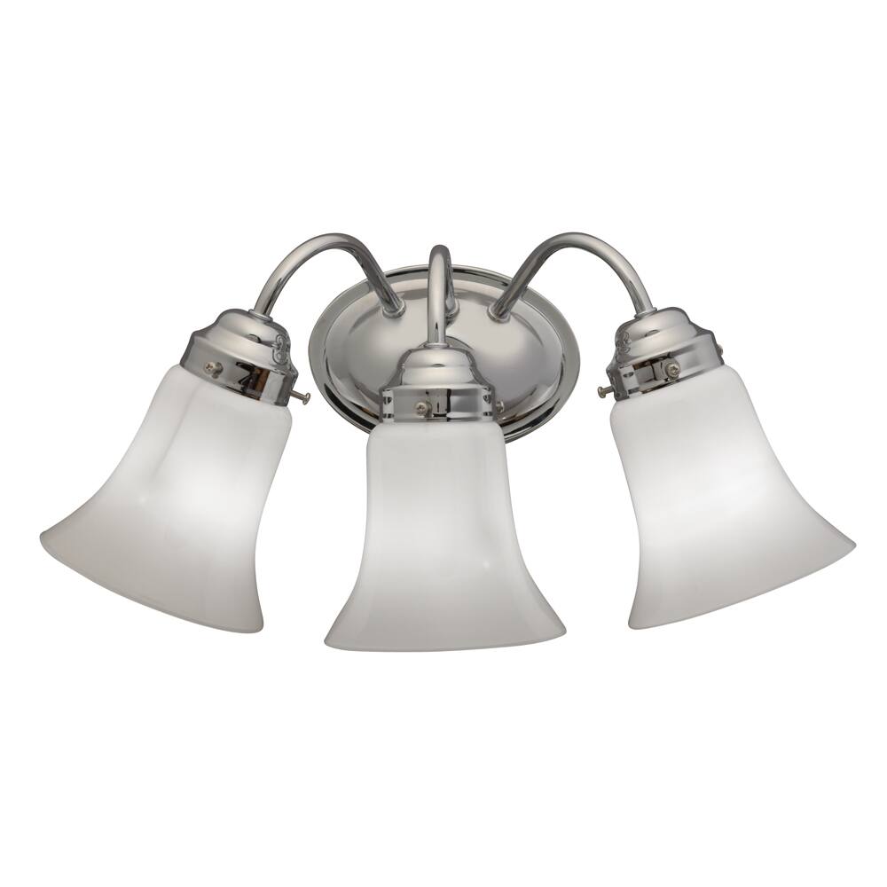 3-light Chrome Transitional Bath Vanity
