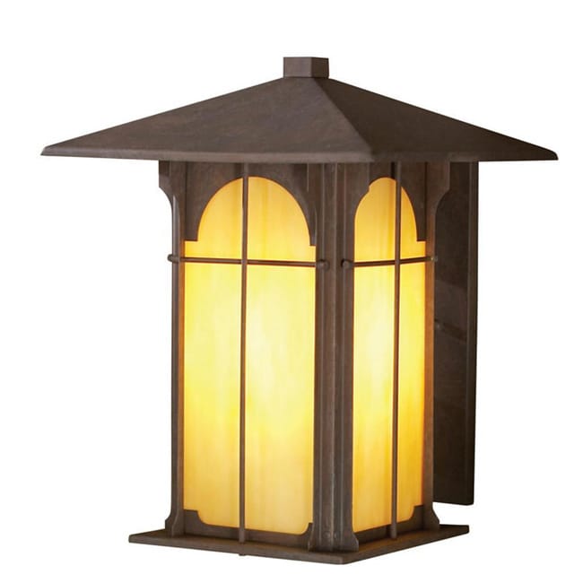 1 light 11.5 inch Olde Brick Outdoor Honey Opal Glass Wall Light