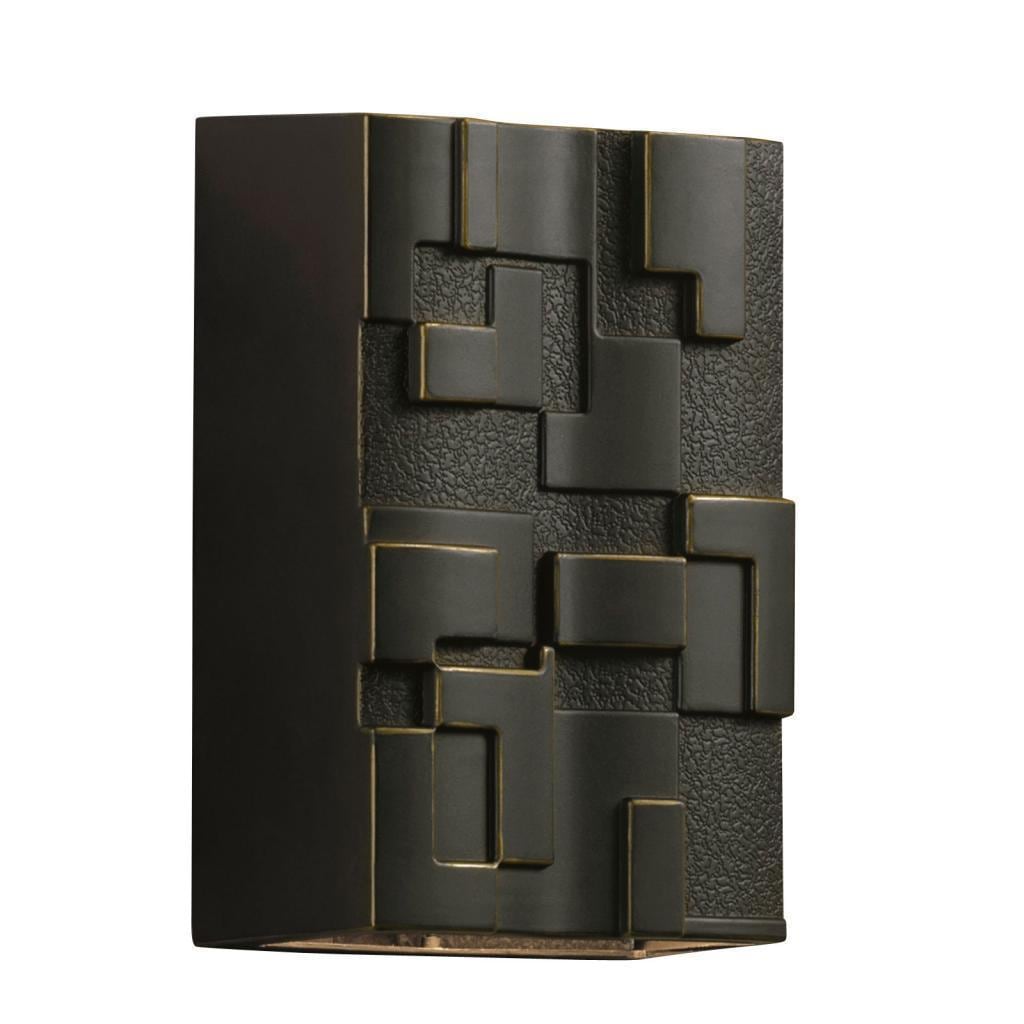 11 inch 1 light Contemporary Bronze Outdoor Wall Light