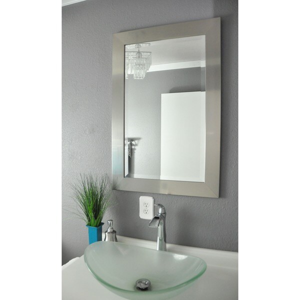 Gray Wall Mirror american made rayne wide silver wall mirror - free shipping today Gray Wall Mirror american made rayne wide silver wall mirror - free shipping today