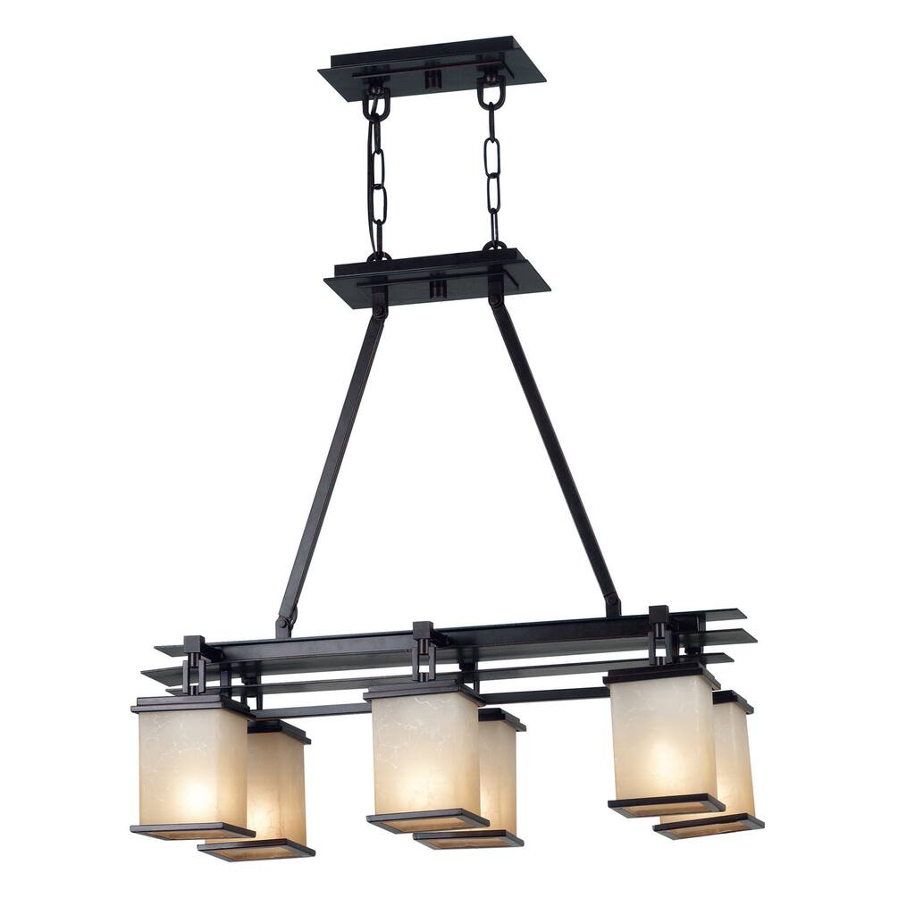 Abriella 6-light Island Oil Rubbed Bronze Hanging Fixture