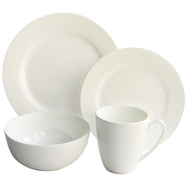 Classique 16 piece Bone China Rimmed Dinnerware Set