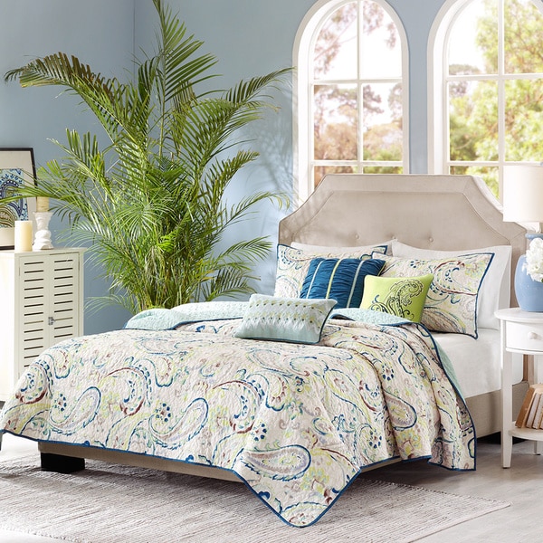 Madison Park Camilla Multi/ Green 6-piece Coverlet Set