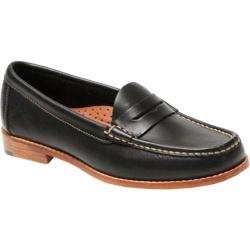 Women's Handsewn Company Penny Loafer Leather Outsole Black Leather