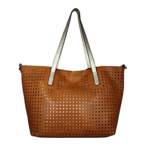 Womens La Diva ZP 297 STL Tote Tan/Light Gold   17407928  