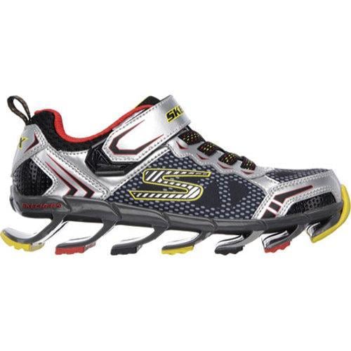 Boys Skechers Mega Flex Mega Blade 2.0 Techtrack Sneaker Silver/Black