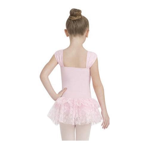 Girls Capezio Dance Ruched Strap Dress Pink Flower   17432198