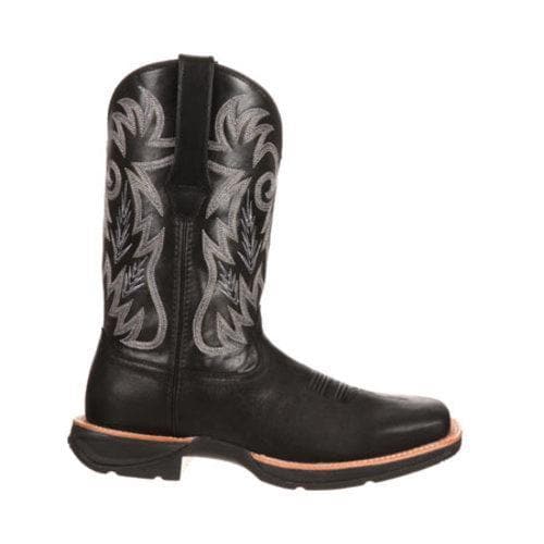 Mens Durango Boot DDB0057 12in Western Ramped Up Rebel Black Leather