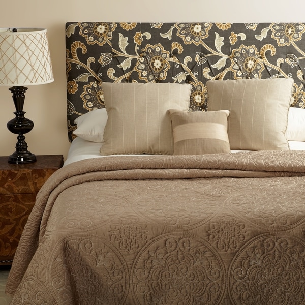 Humble + Haute Halifax Grey Floral Diamond Tufted Upholstered Headboard. Opens flyout.