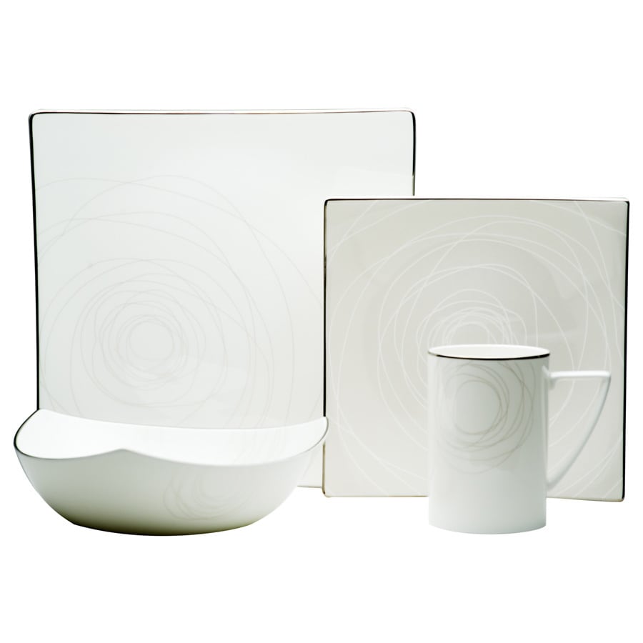 Red Vanilla Orbit 4 piece Place Setting With Bonus 4 piece Place Setting