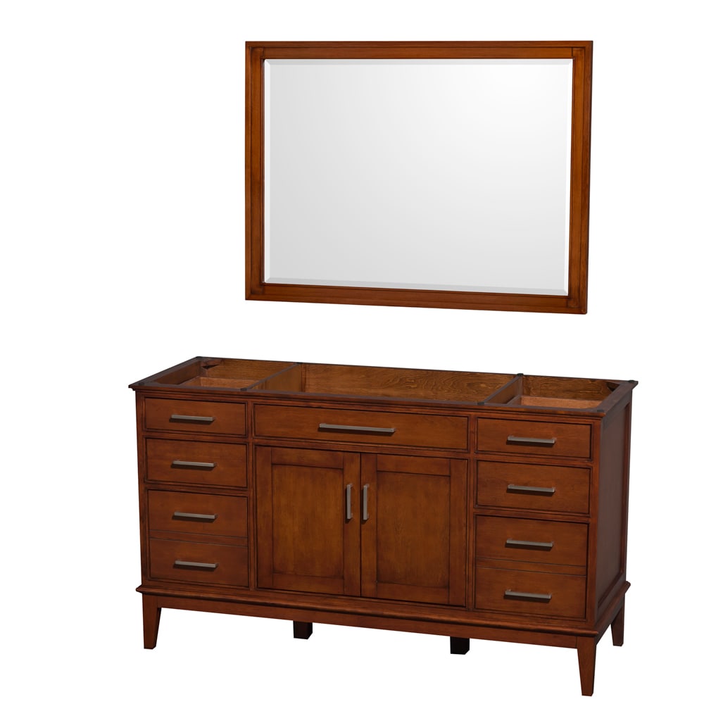 Wyndham Collection Hatton 60 inch Light Chestnut Single Vanity