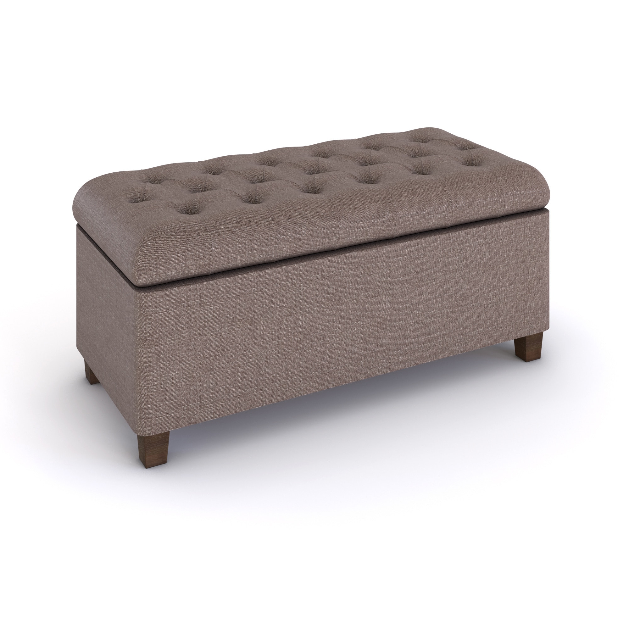 Kinfine Brown Tufted Storage Bench