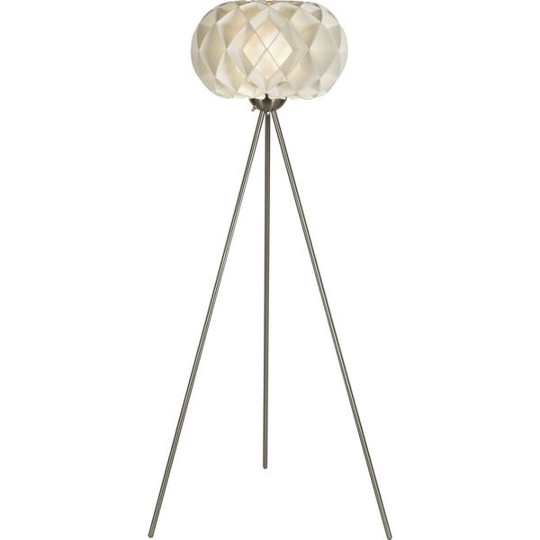 Honeycomb 1 light Brushed Nickel Floor Lamp