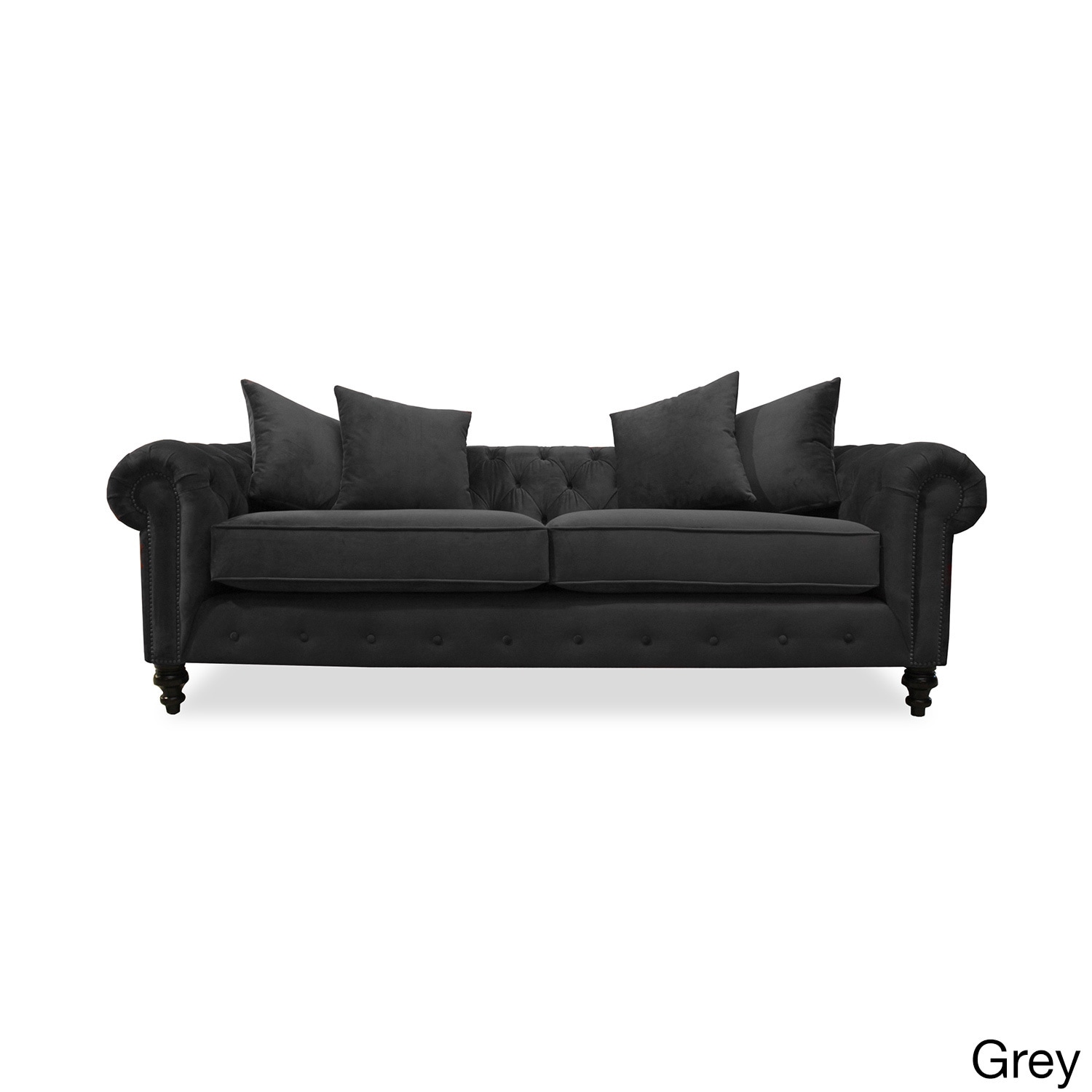 Patrick European Velvet Button tufted Sofa