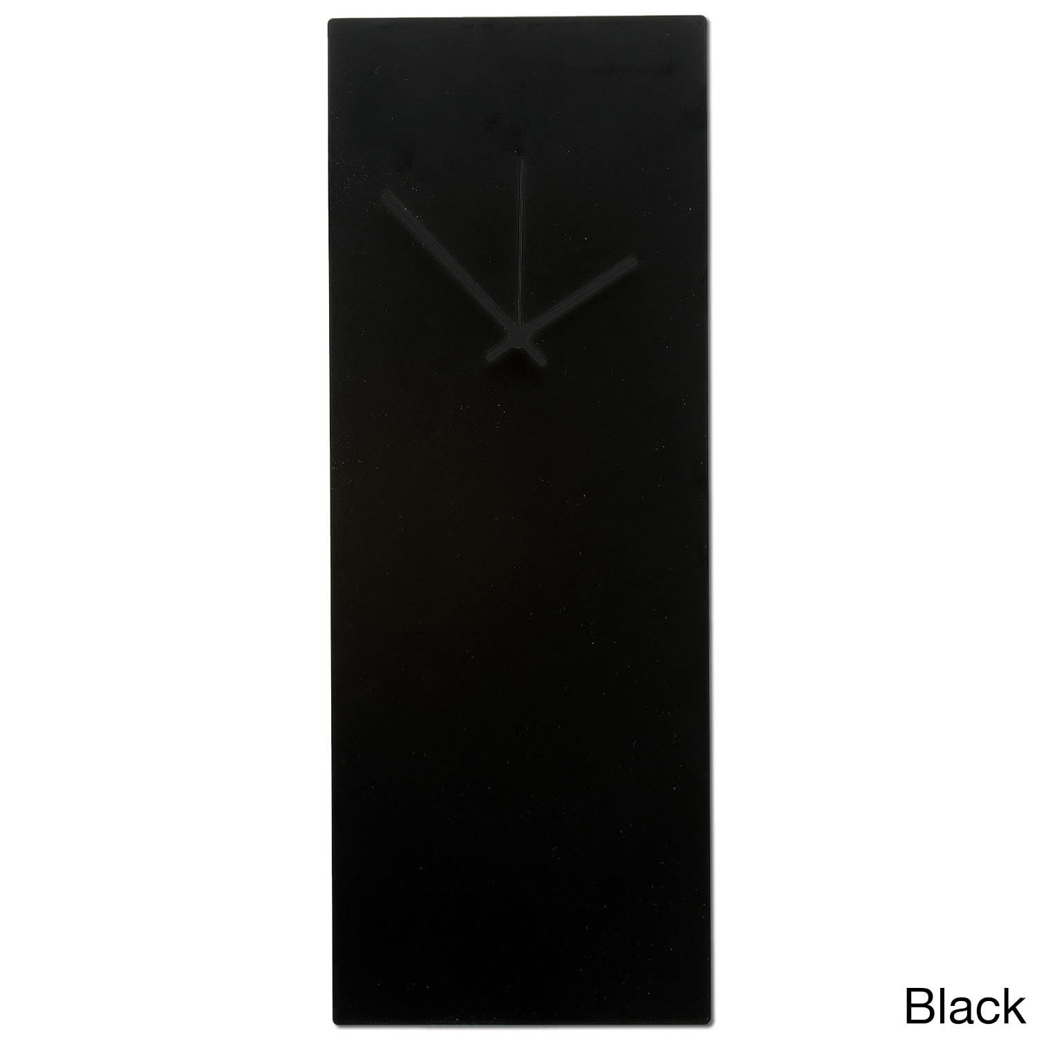 Large Blackout Modern Black Metal Wall Clock