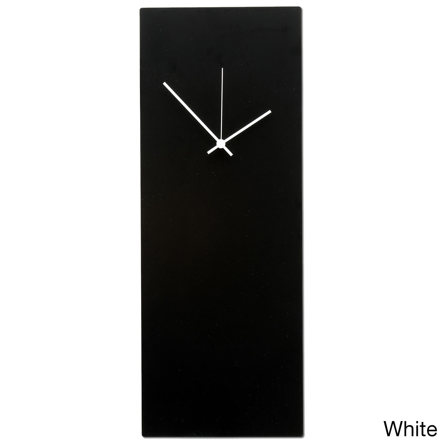 Large Blackout Modern Black Metal Wall Clock