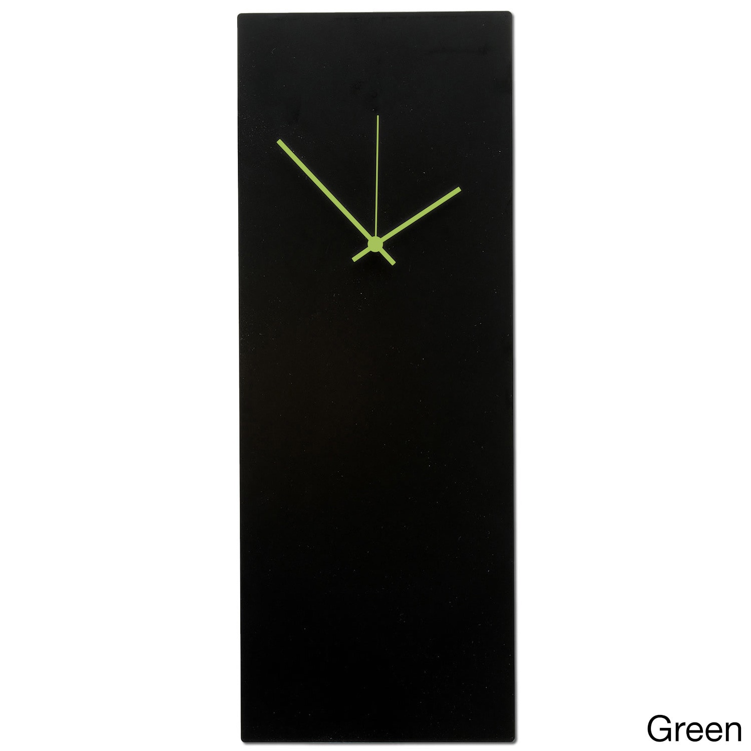 Large Blackout Modern Black Metal Wall Clock