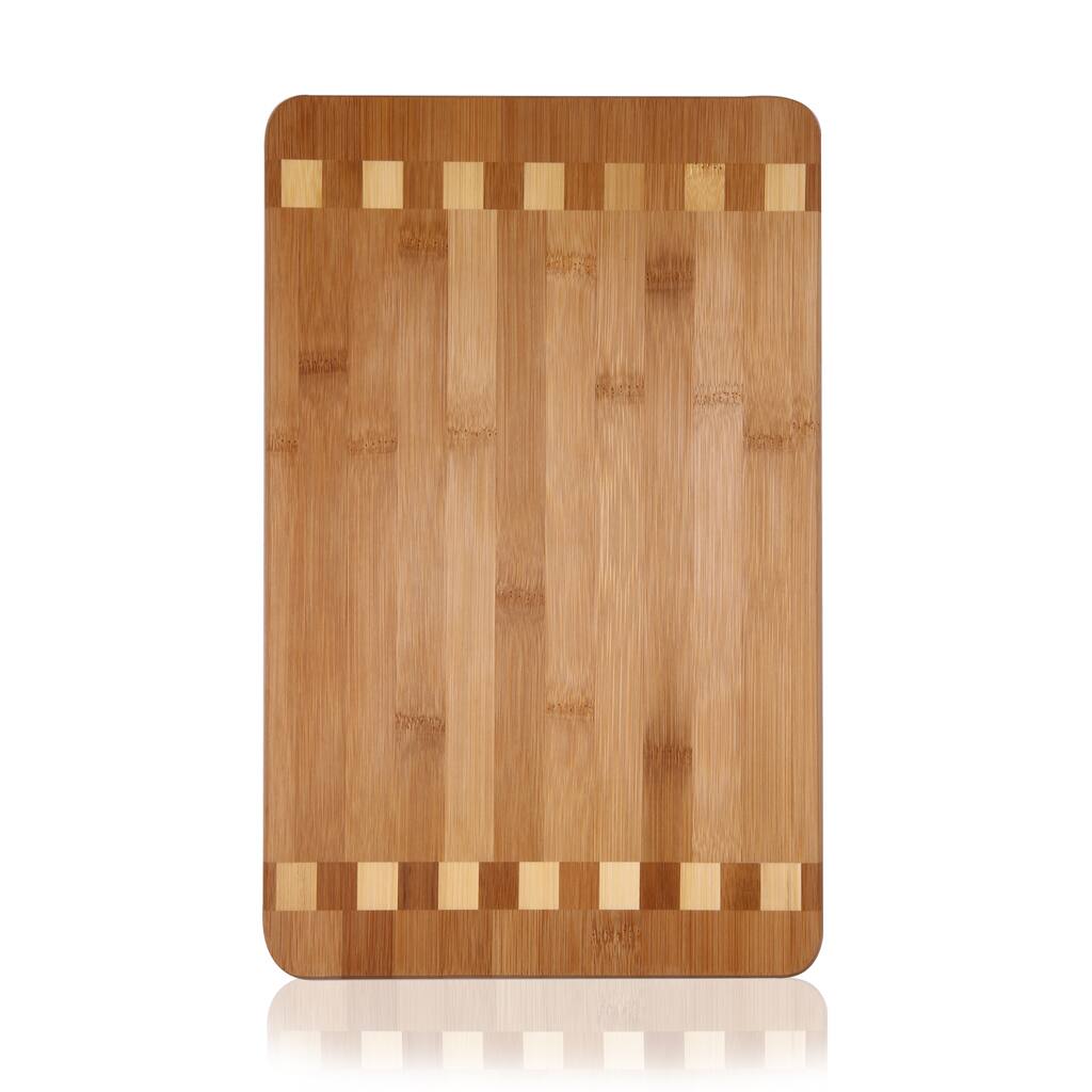 Adeco 100-percent Natural Bamboo 0.7-inch Thick Chopping Board