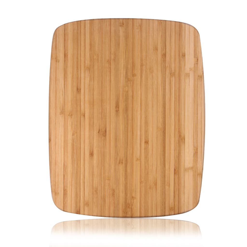 Adeco 100-percent Natural Bamboo 0.8-inch Thick Chopping Board