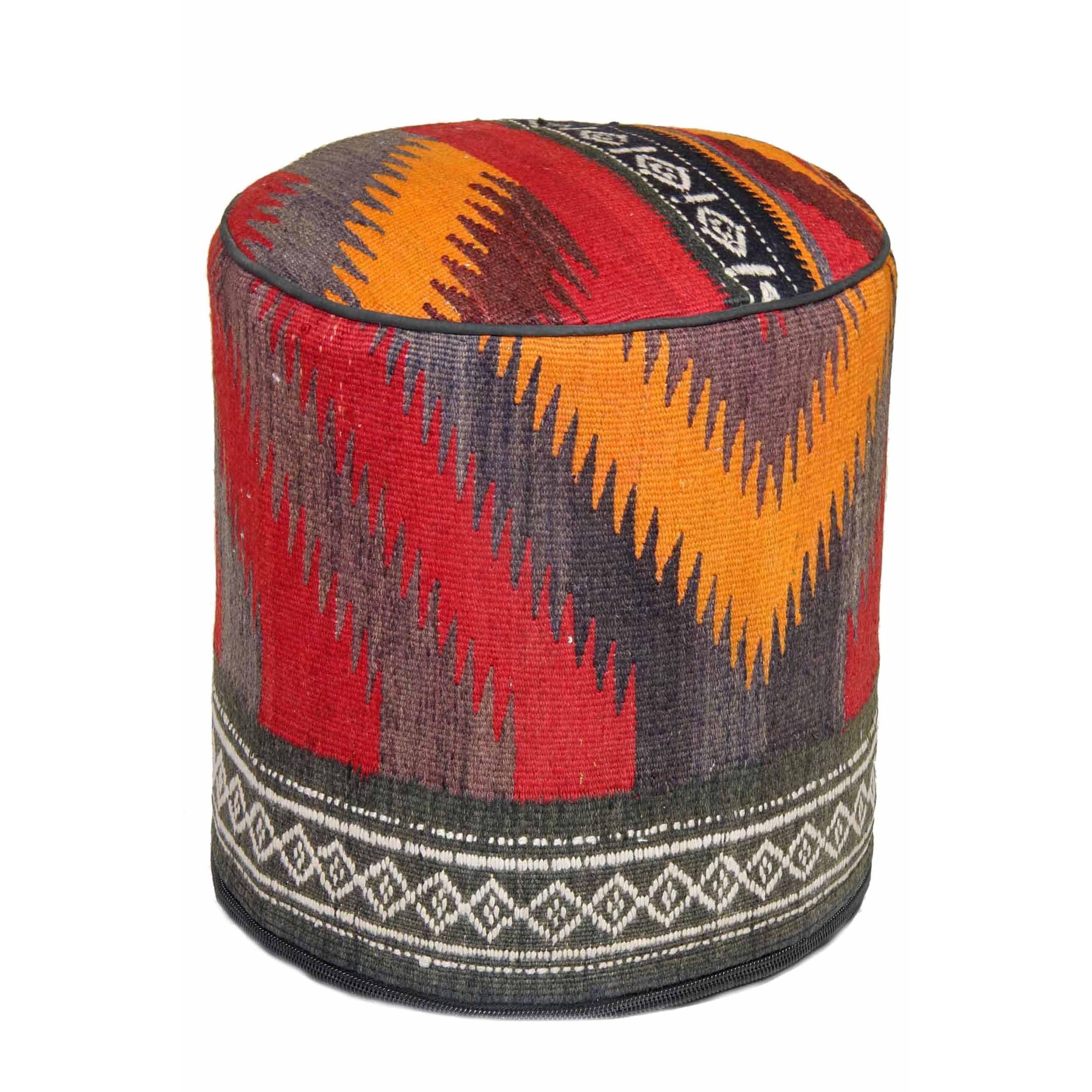 Hand woven Western style Pouf Ottoman