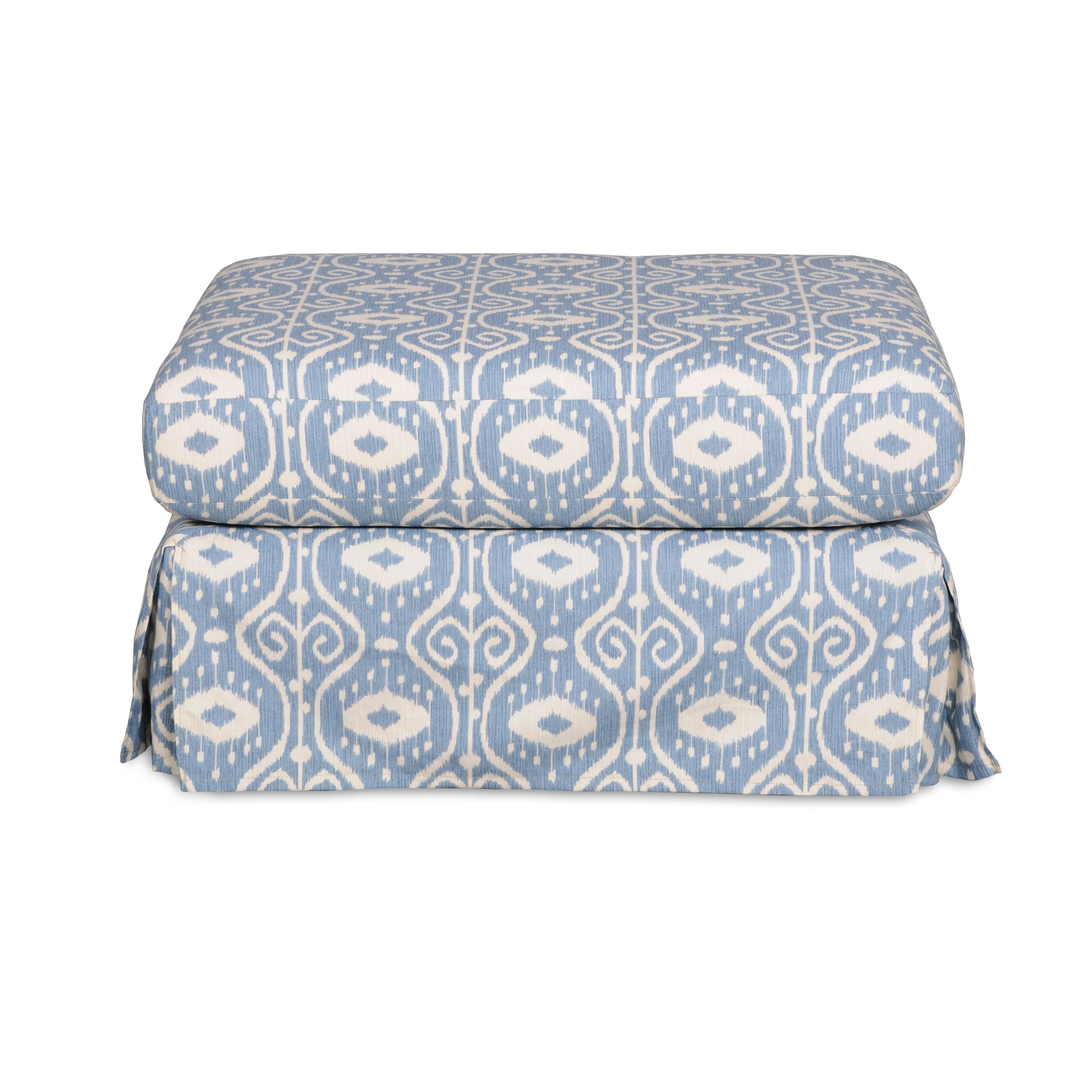 Sofab Annapolitan Blue/ White Ottoman